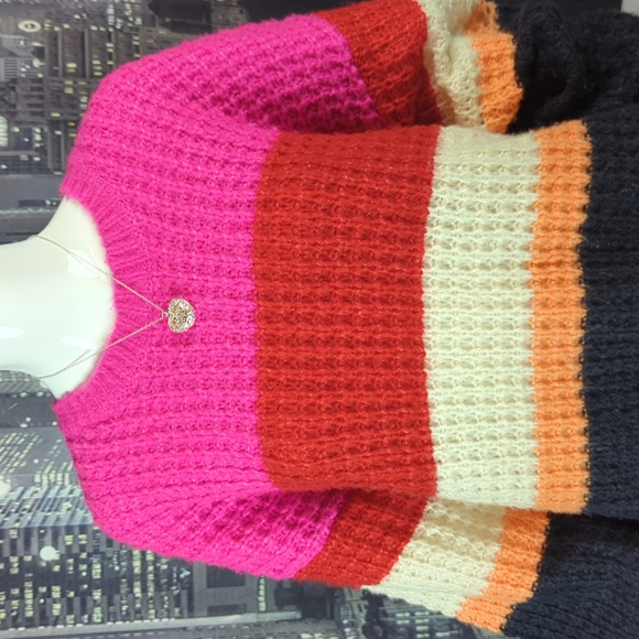 Universal Thread sz M Colorful Striped Sweater - Picture 2 of 5